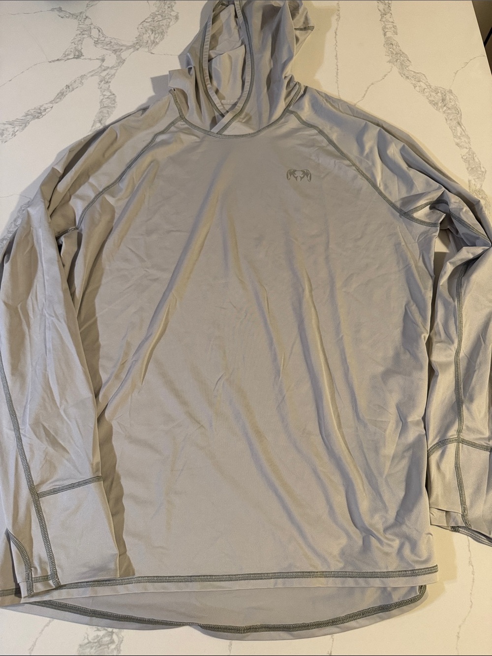 KUIU Men's Light Gray Hooded Performance Shirt Jacket